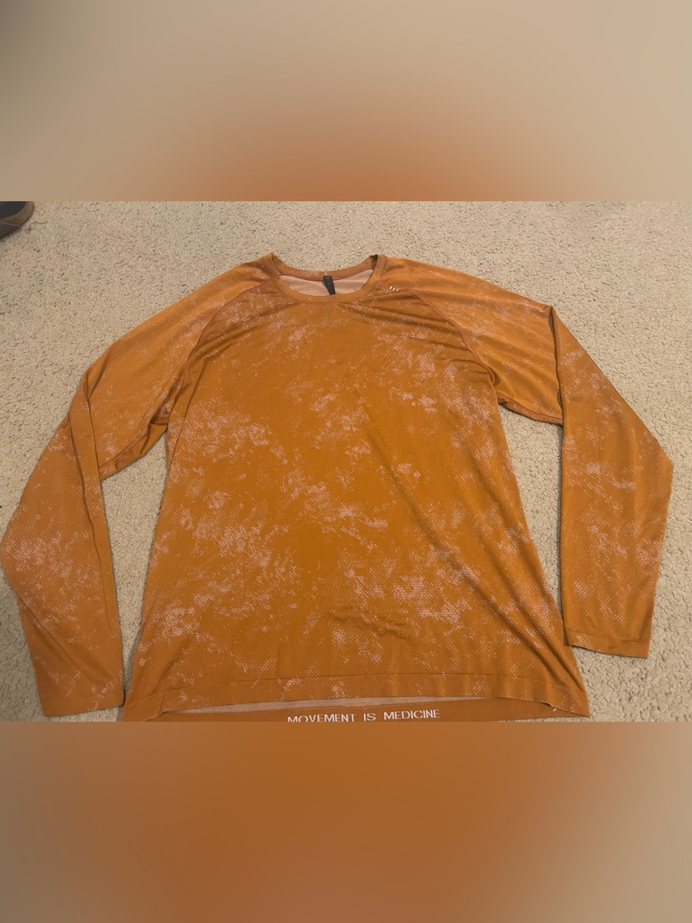 Lululemon Metal Vent Tech Long Sleeve Shirt Mens 2XL Gym Yoga Burnt Orange NWOT
